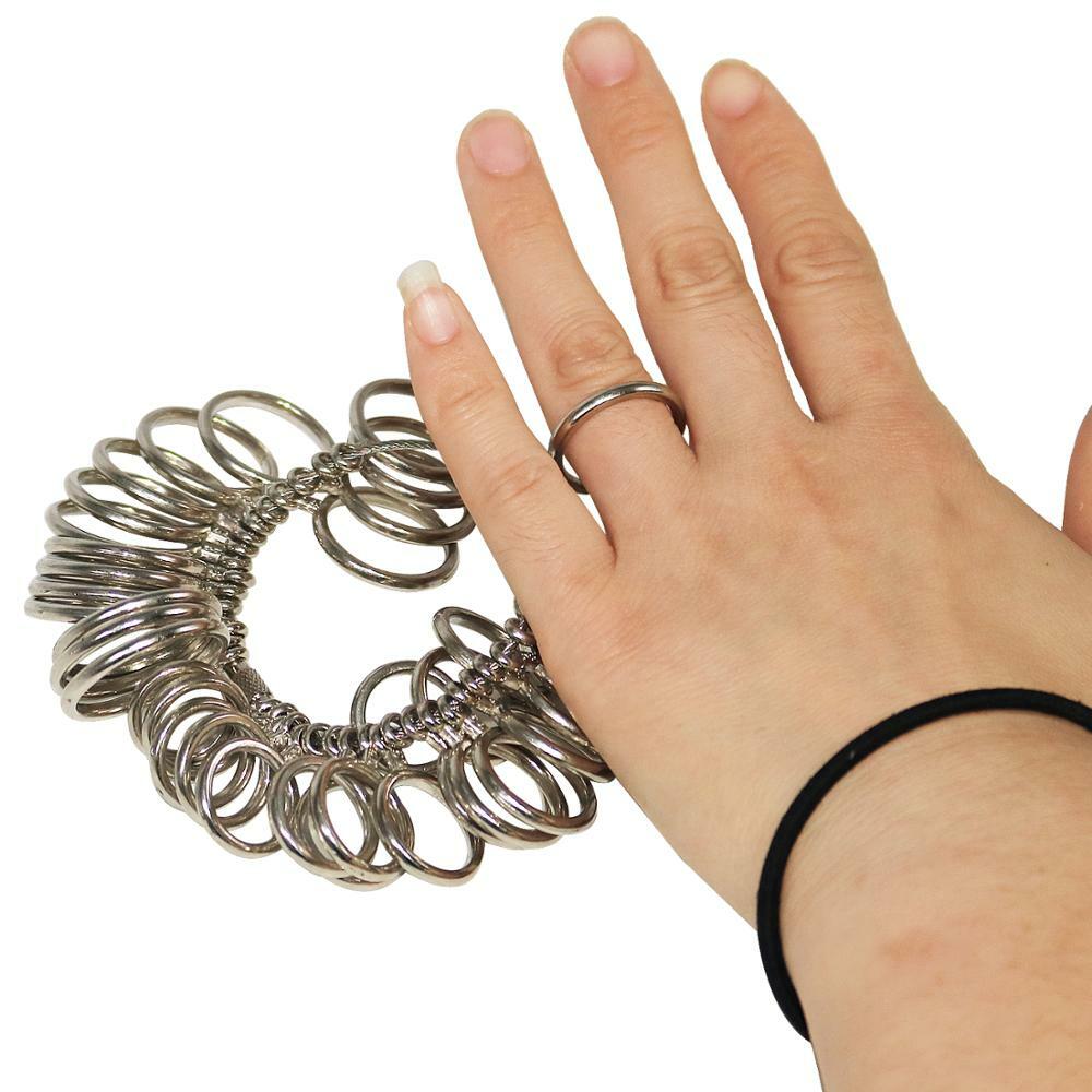 Metal Ring Sizer Guage Mandrel Finger Sizing Measure Stick Standard Jewelry Tool
