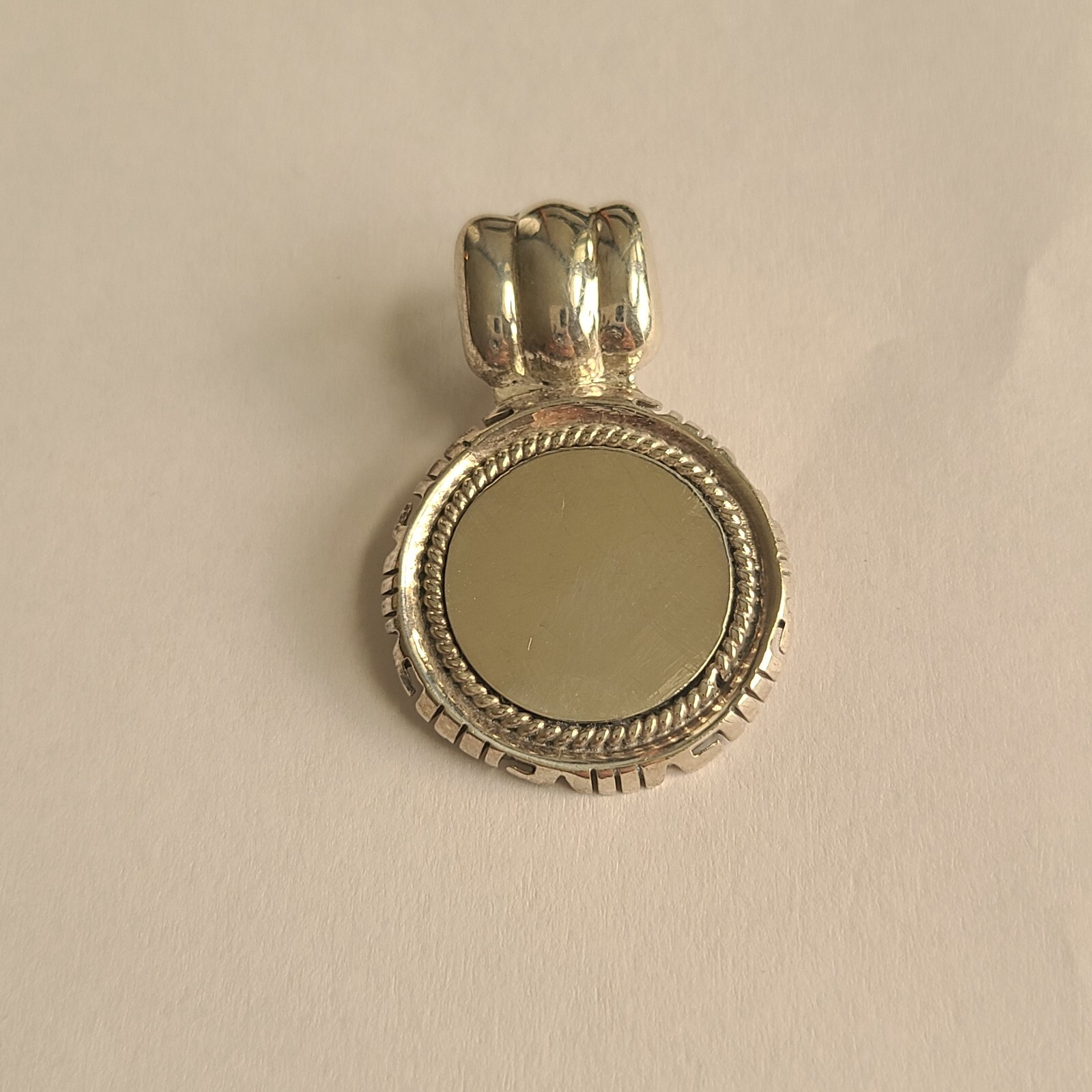 VINTAGE STERLING SILVER 925 MEX ID IDENTIFICATION PENDANT NO MONO 925