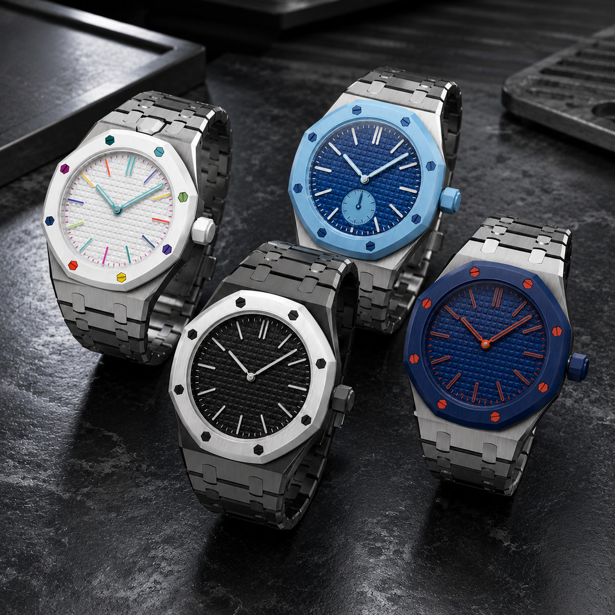 Stainless Steel Case Bracelet for ROYAL POP SWATCH x AP Pocket Watch
