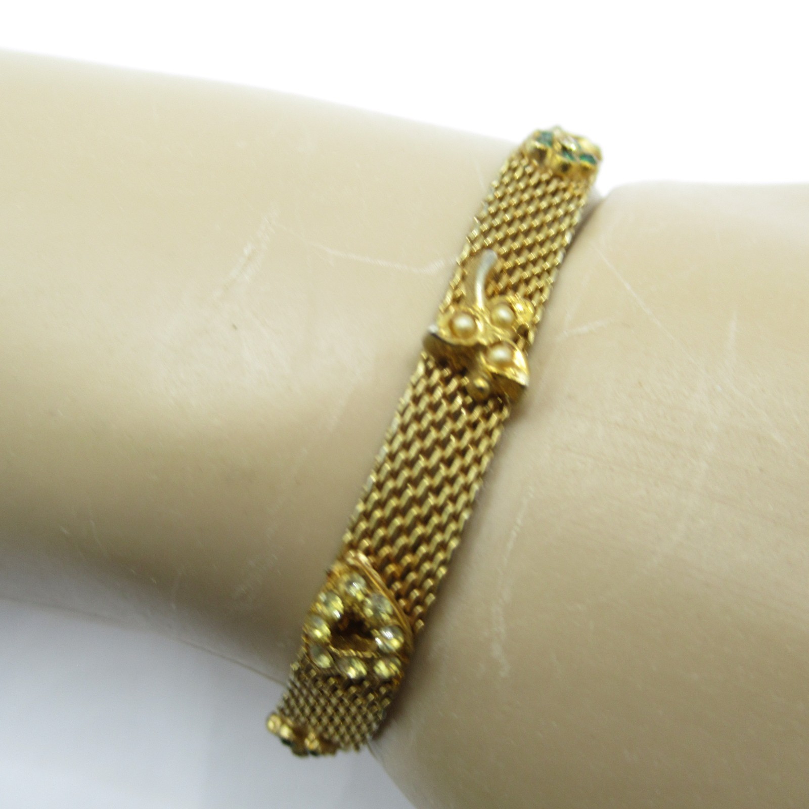 Goldette Charm Mesh Bracelet Vintage MCM