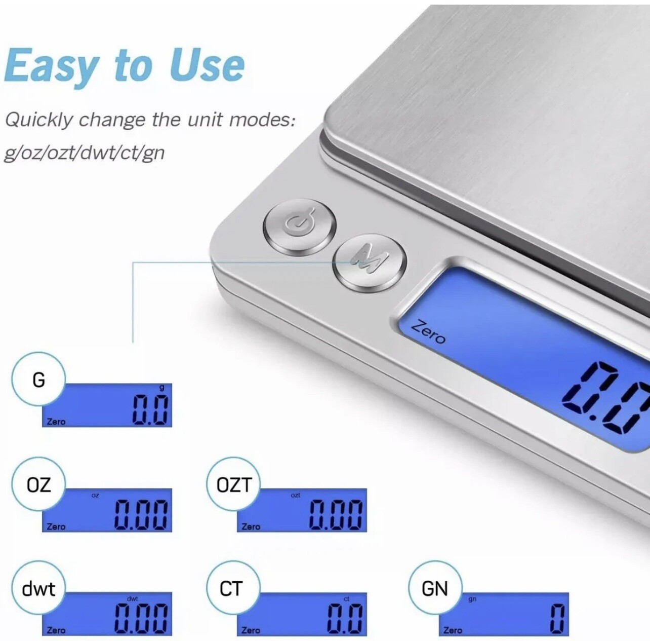 Digital Kitchen Food Scale Weight Balance in Pounds, Grams, Ounces,& KG