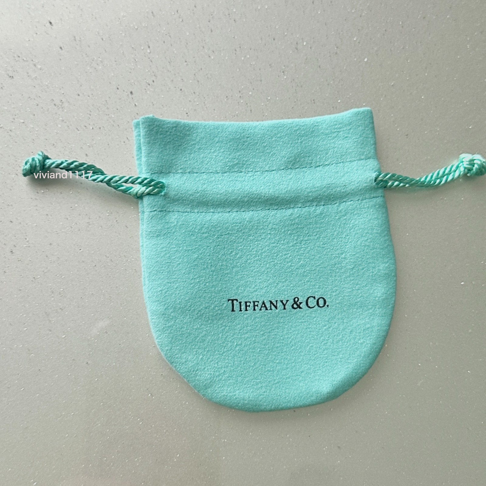 Tiffany Empty Packaging Small Blue Drawstring Closure Jewelry Pouch – New!