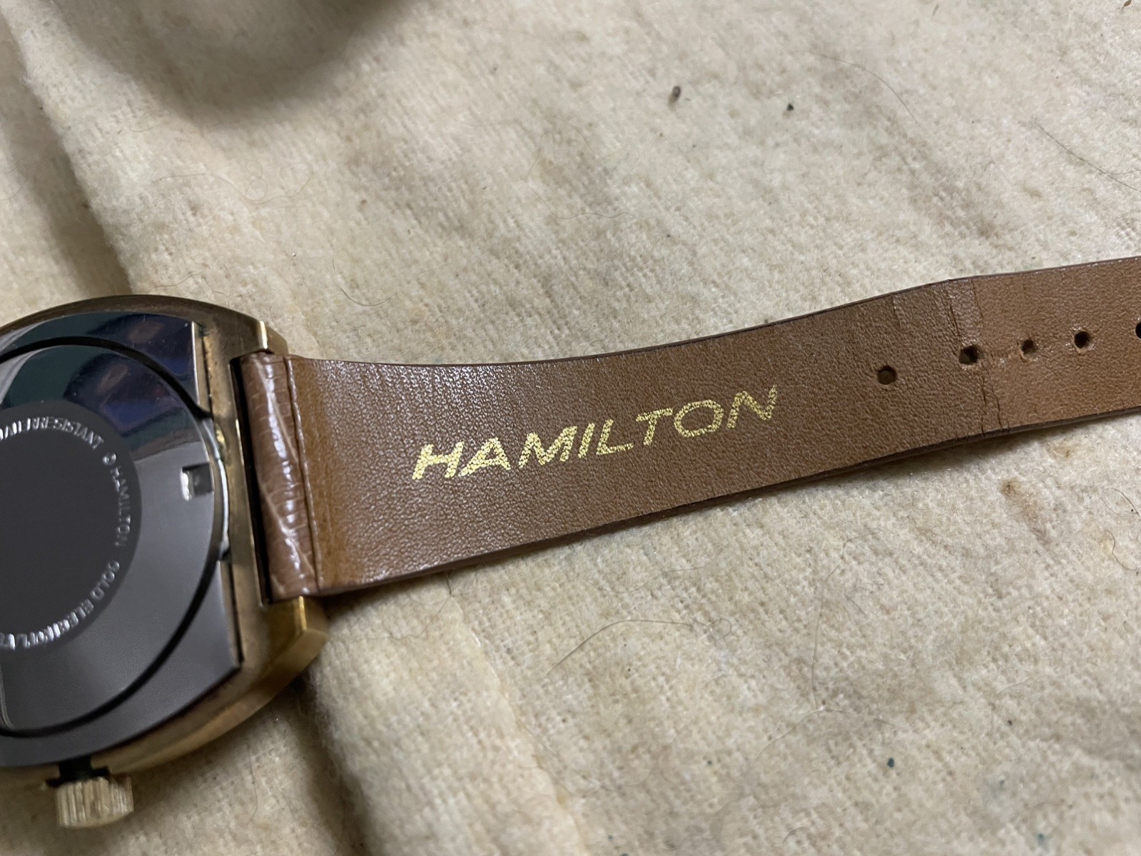 Hamilton “Auto Date ESCORT”-late 70s-All Orig-3x Signed-VGC-Brown Variation