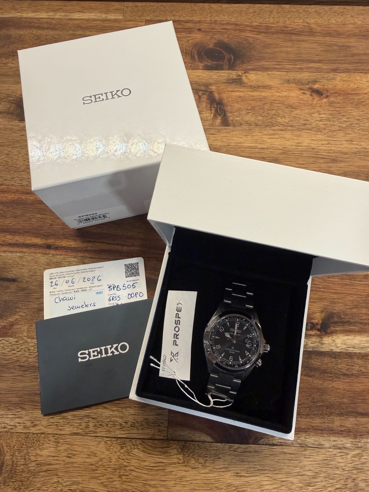 Seiko Prospex Alpinist Mechanical 39.5mm Black Dial, SBP505, New/Unworn