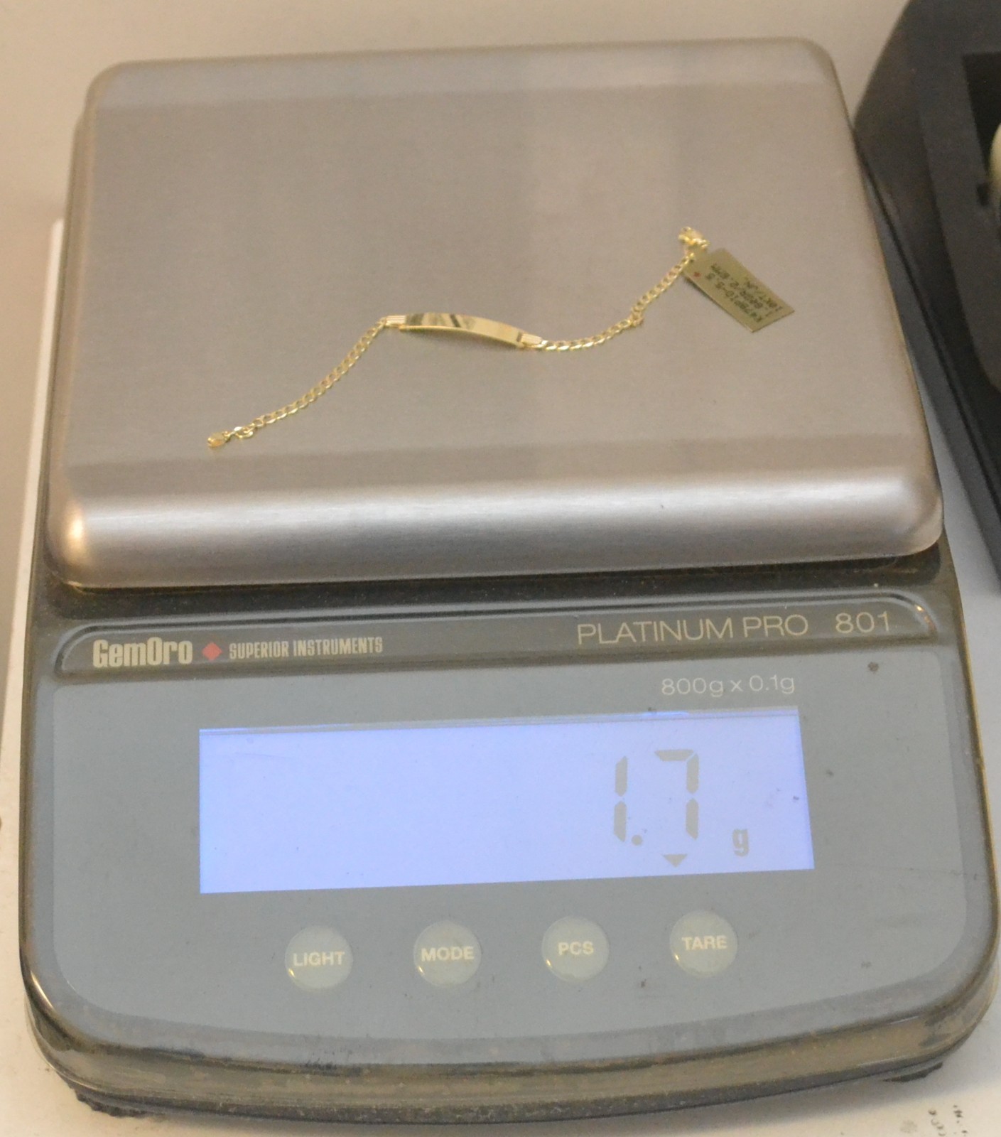 10K Solid Yellow Gold Cuban Curb Link Chain Baby ID Bracelet 5.5 In 1.9 Gr Q2