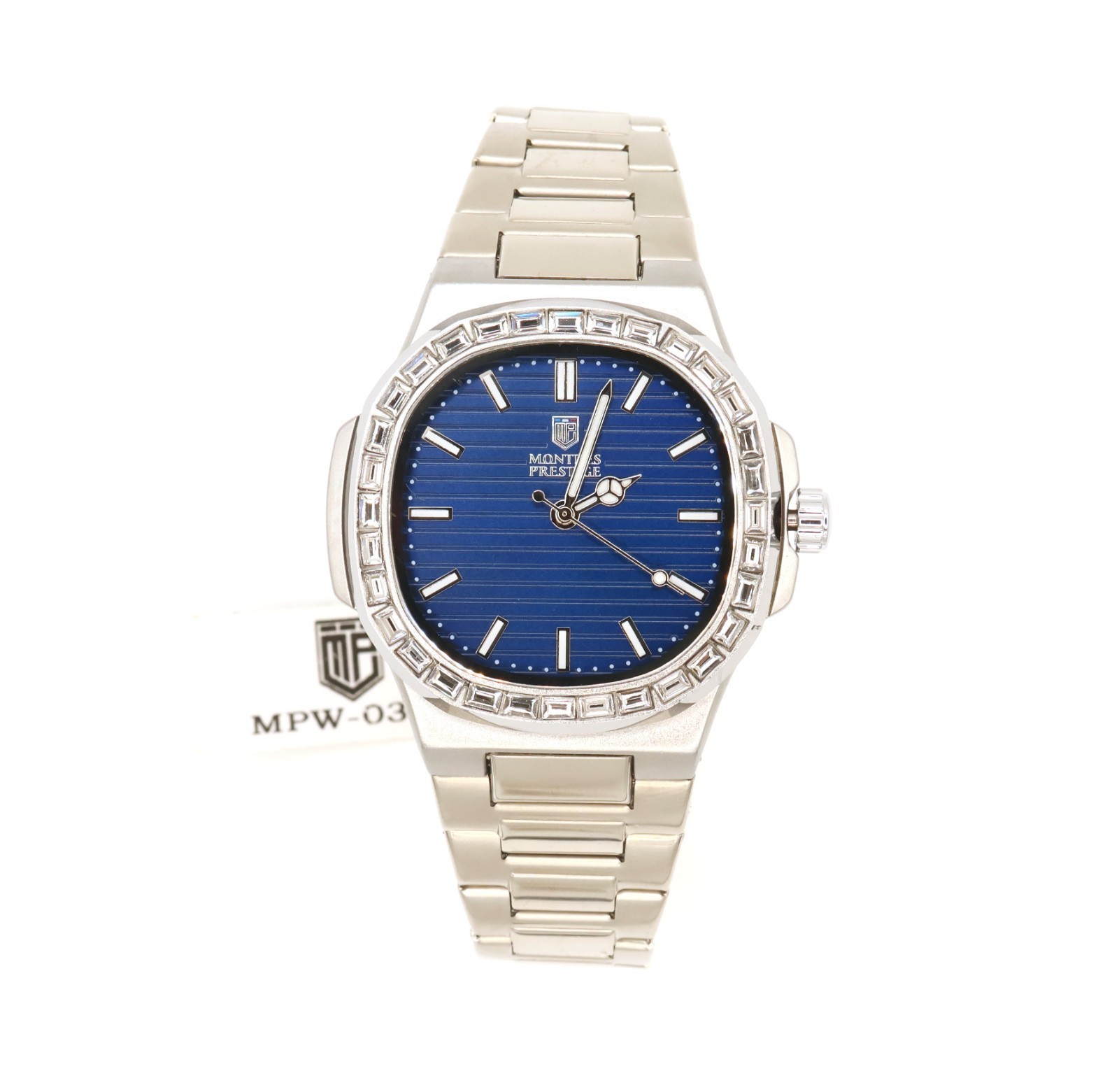 Montres Prestige × Invicta MPW-0326 Crystal Horizon 42mm Blue Textured Dial SS