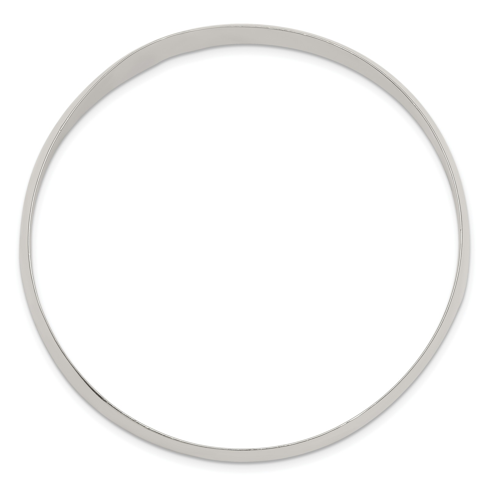 Silver 9mm Solid Polished Plain Slip-On Bangle Bracelet QB241