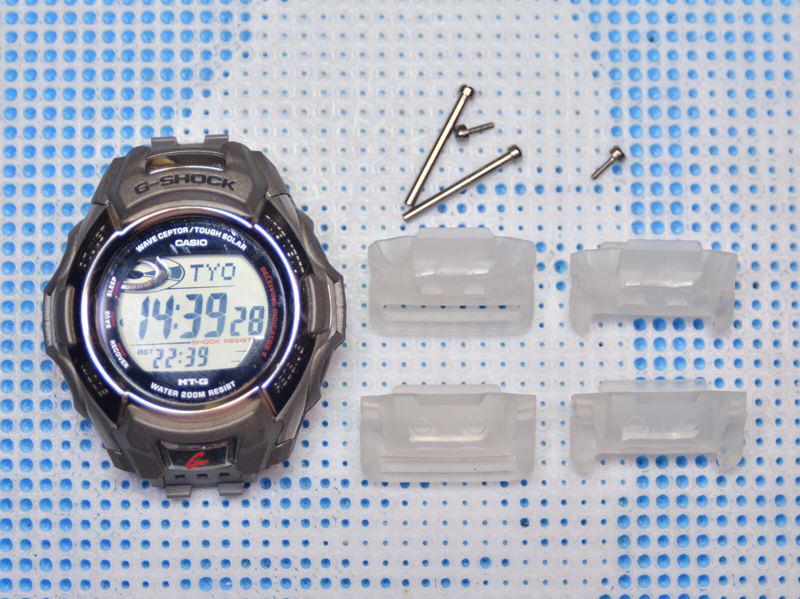 Resin watch strap & band adapter for G-SHOCK MTG900