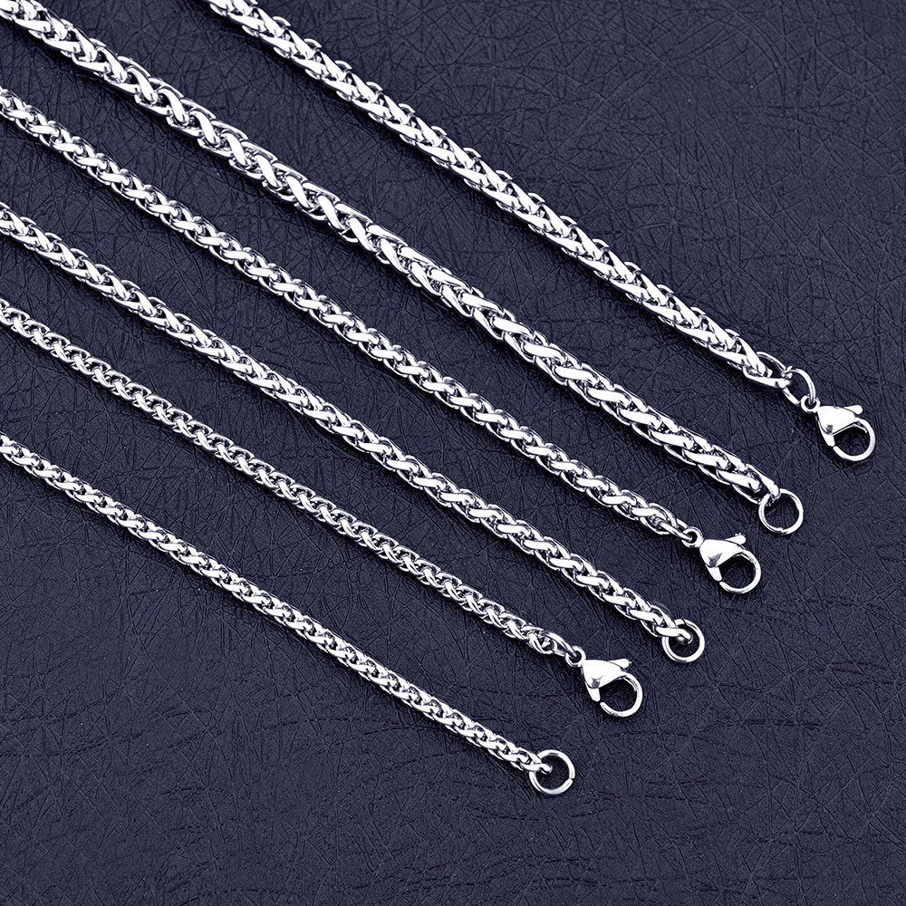 Wholesale Price Width 4MM Stainless Steel Chain Necklace For Men Fashion Hip-Hop