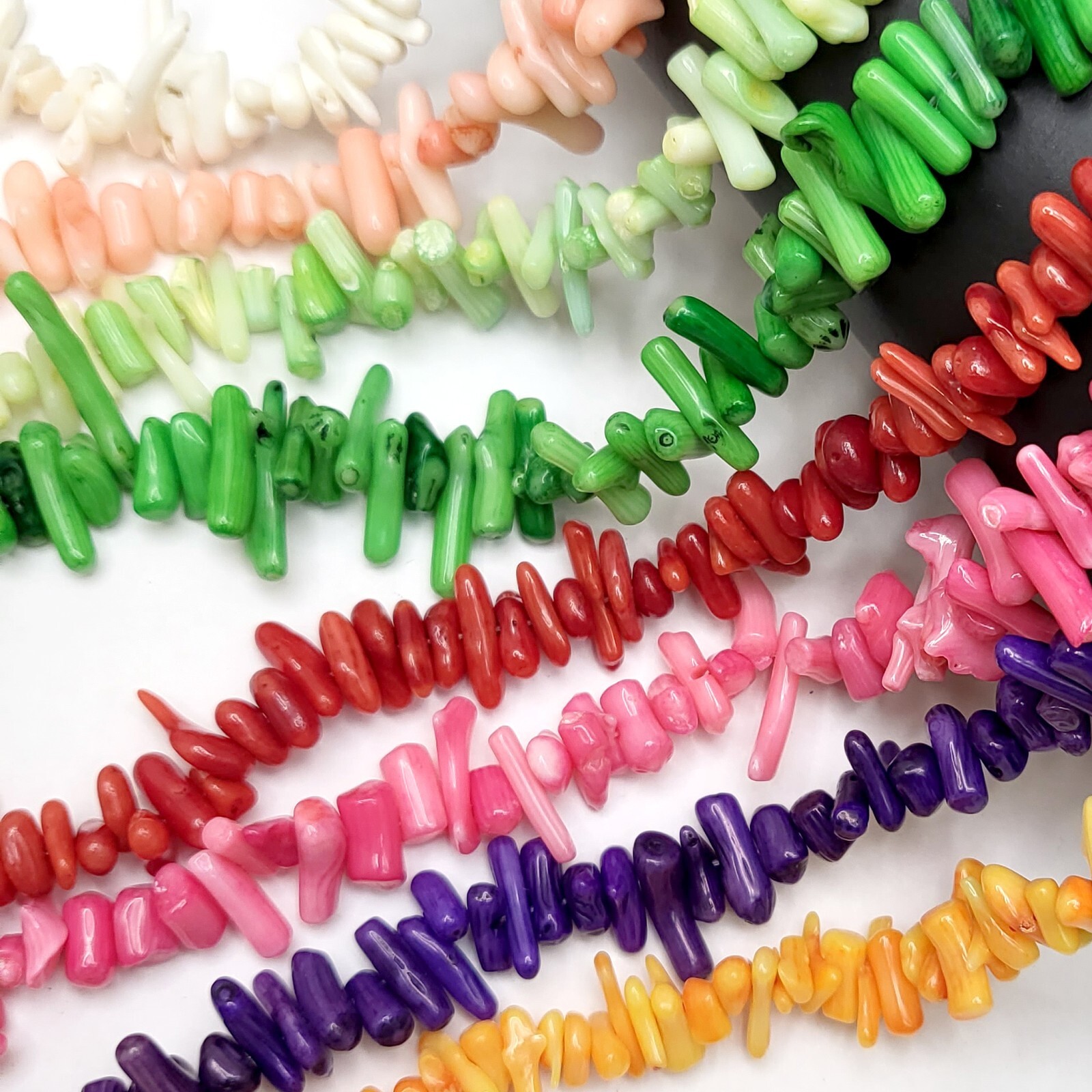 Bamboo Coral Medium Stick Beads 5-15mm 15″ Jewelry Supplies Nugget Branch Beads