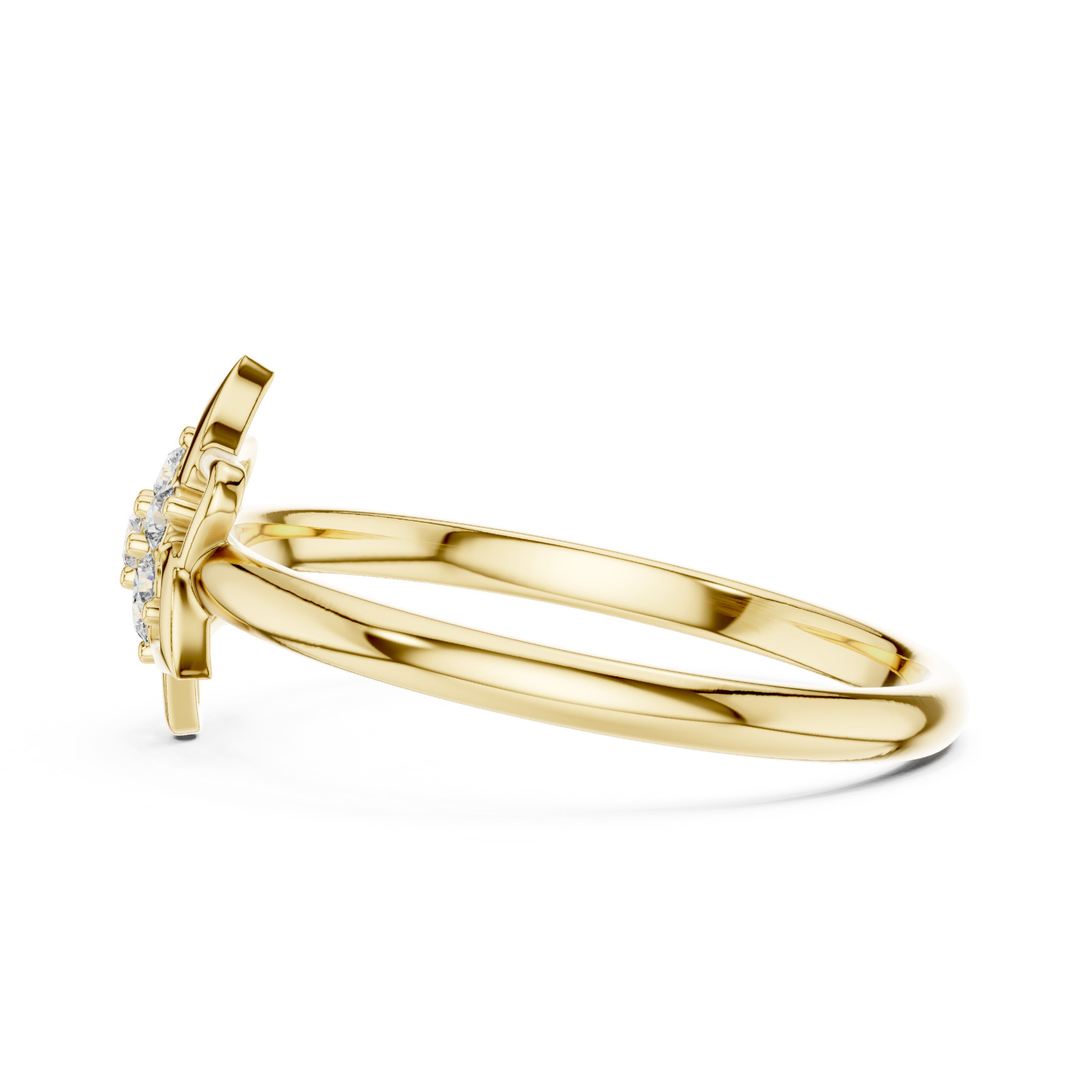 Round Certified VVS1 D Natural Diamond Cosmos Anniversary Ring 14k Gold Over
