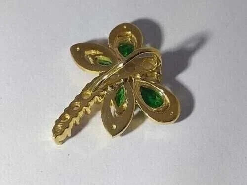 Natural Fire Opal 1.50Ctw Round Cut Dragonfly Pendant 14k Yellow Gold Plated