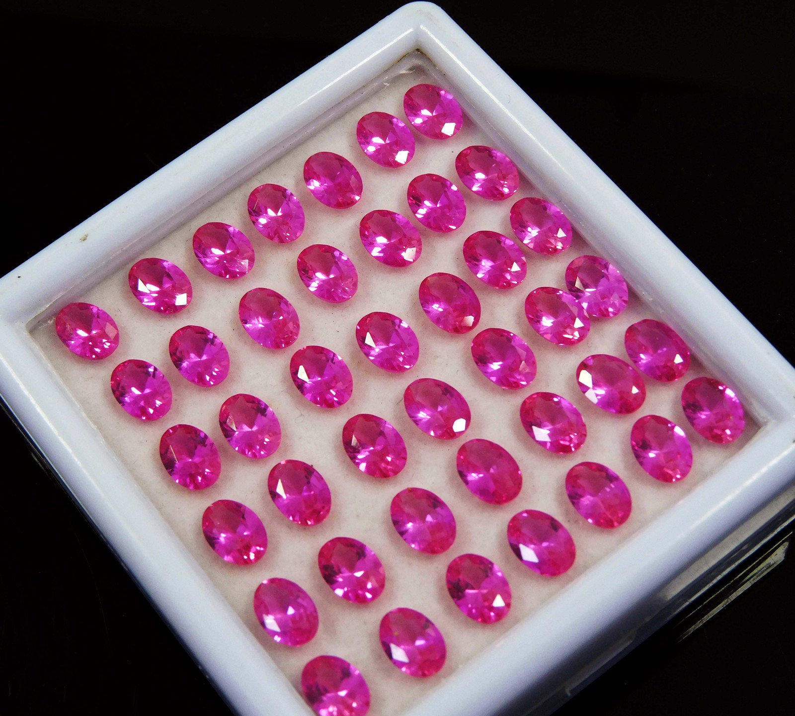 AAA 7×5 MM Natural Ceylon Pink Sapphire Loose Oval Gemstone Cut Lot 20 Pcs