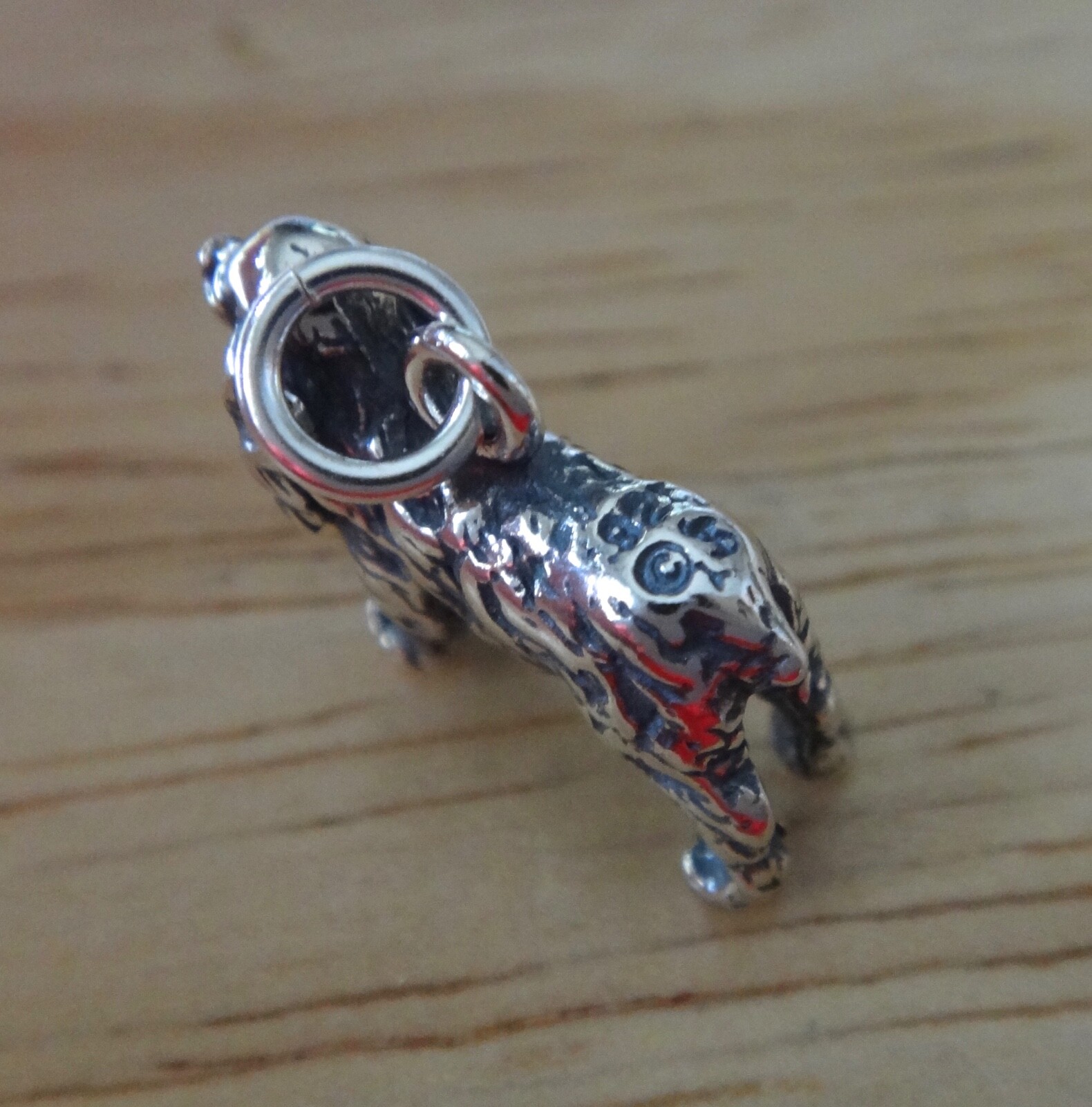 Sterling Silver 3D 12x15mm 3.5gram Solid Cocker Spaniel Dog Charm