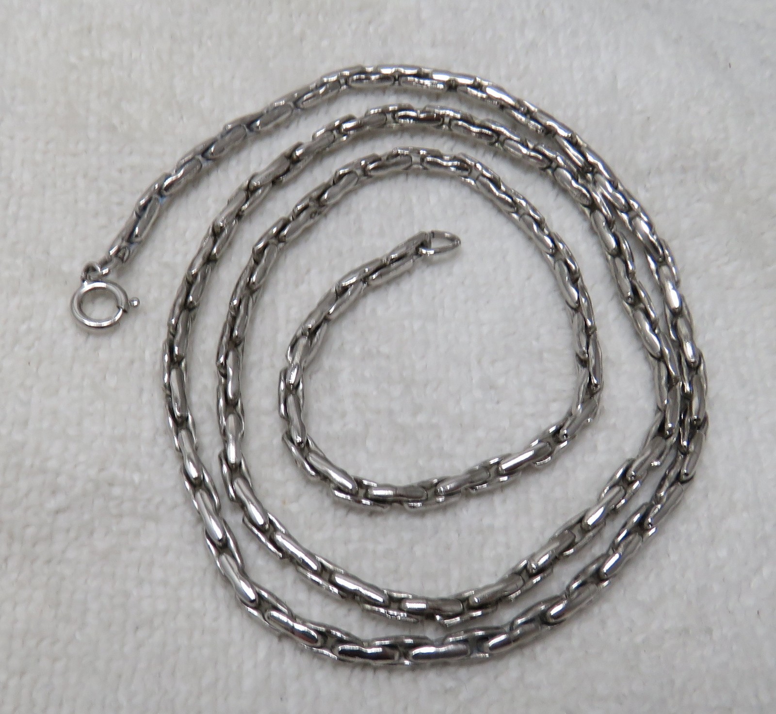 Sterling Silver Necklace Rhodium Plated 28.5 grams 24 inch 3 mm Unisex