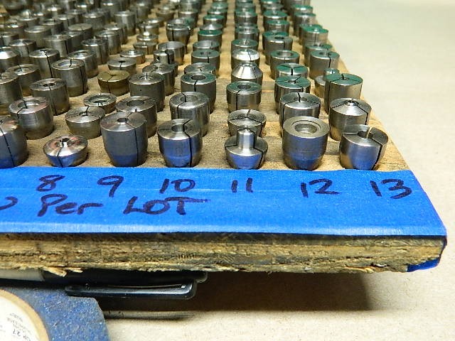 Watchmakers Lathe 10MM D Collets 17 collets in lot FITS LEVIN SELECT ROWS 1 – 13