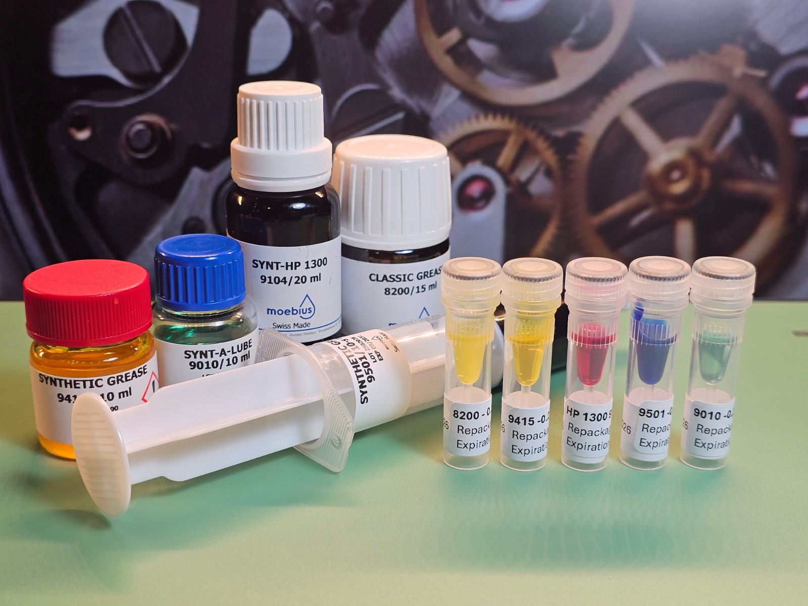 Moebius Watch Oils Kit | Repackaged Oils 0.2ml 9010, 1300, 9415, 9501, 8200