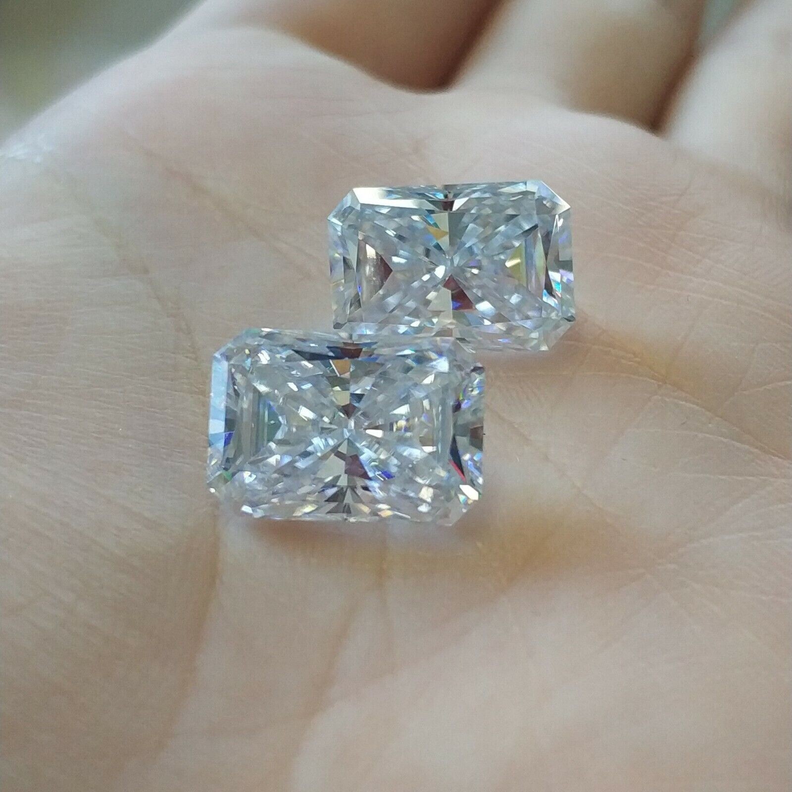GRA Certified Loose Moissanite Radiant Cut Stones D VVS1 All Sizes
