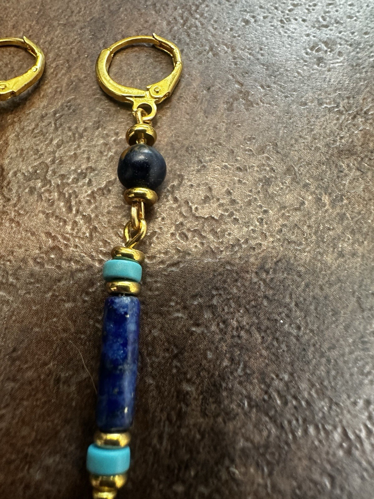 Gold-Tone Lapis & Turquoise Drop Earrings – Women Jewelry