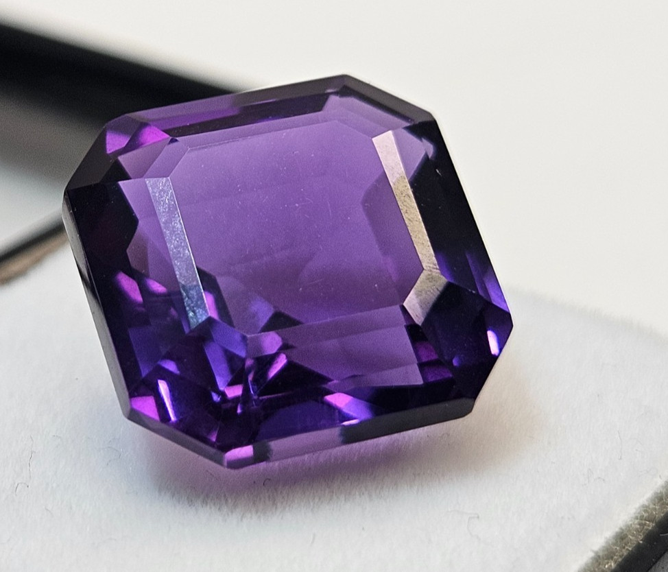 Asscher Cut 10+ Ct Purple Colour Amethyst Natural Loose Gemstone For Ring Making