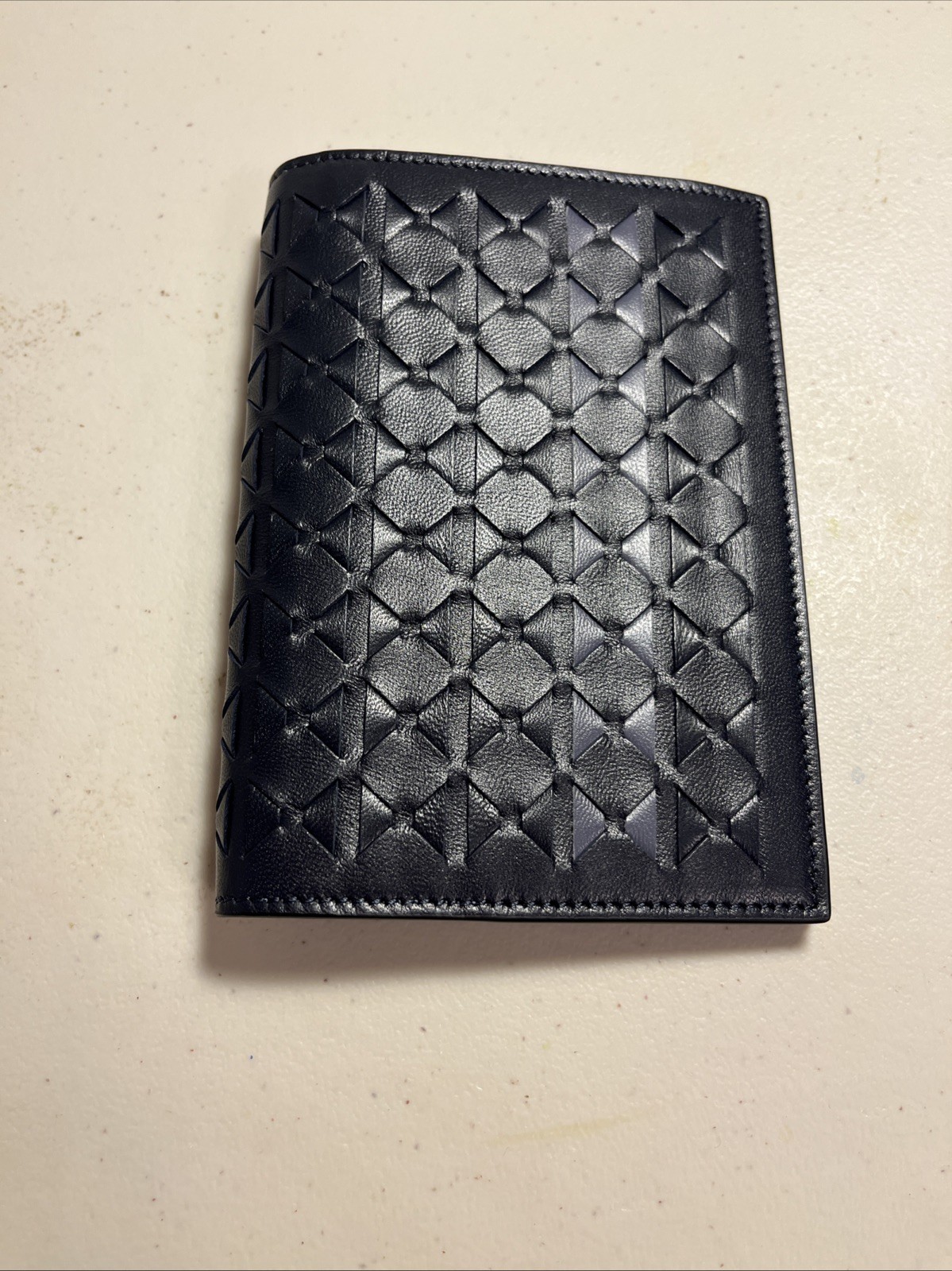 Van Cleef & Arpels Serapian Milano Black Leather Passport Cover MADE IN ITALY