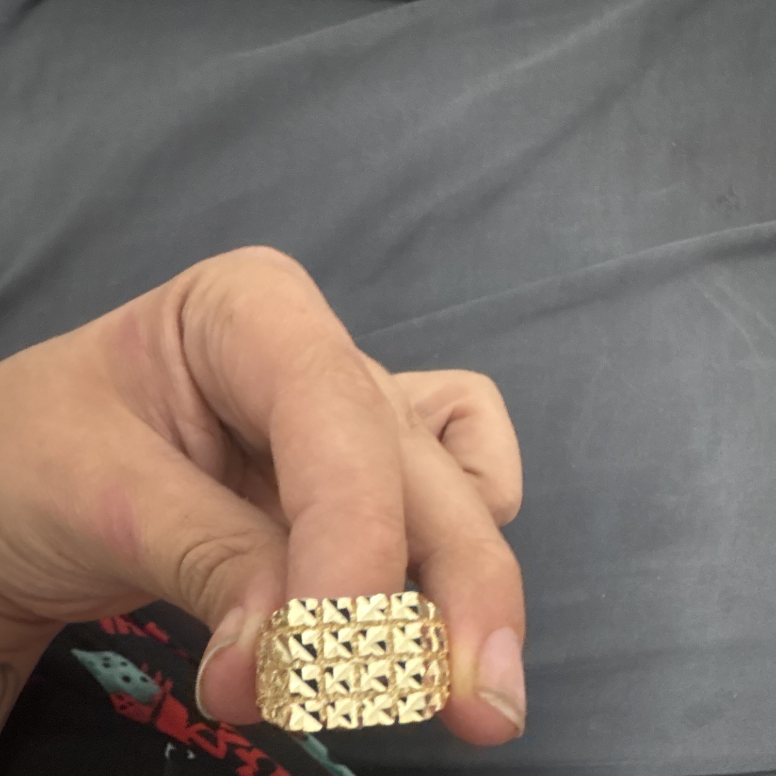 GOLD DIPPED nugget ring size 9