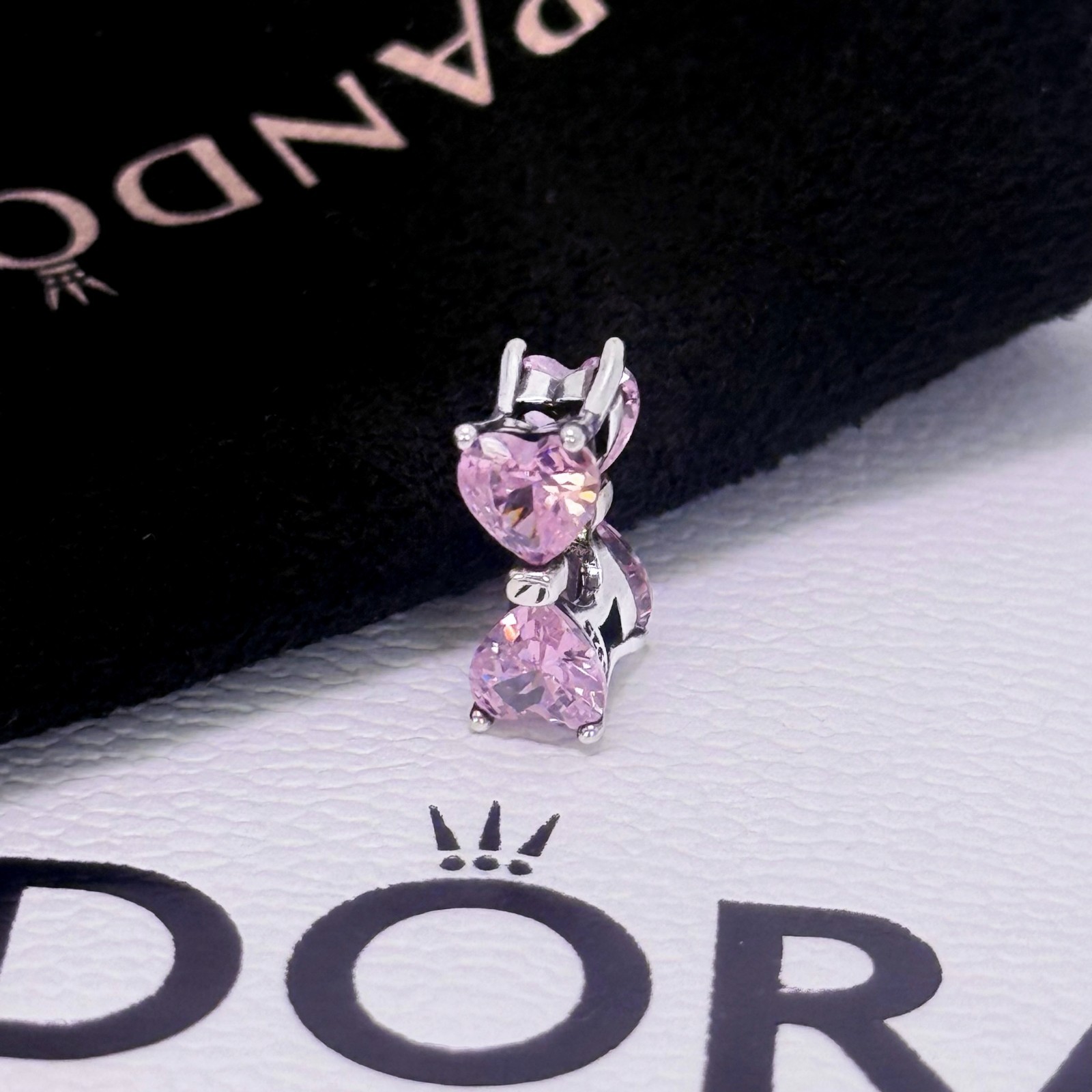 PANDORA Pink Bow Charm Sterling Silver, #794253C01, Valentine’s Day Gift