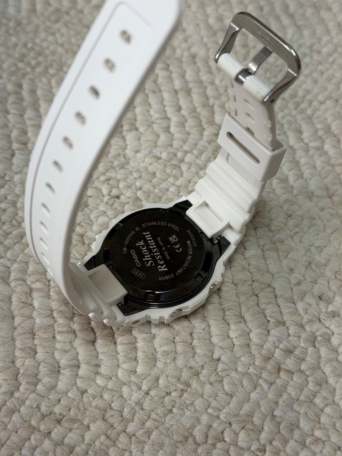 Casio GW-5000HS-7 Men’s G-Shock Digital Watch in White – Solar-Powered