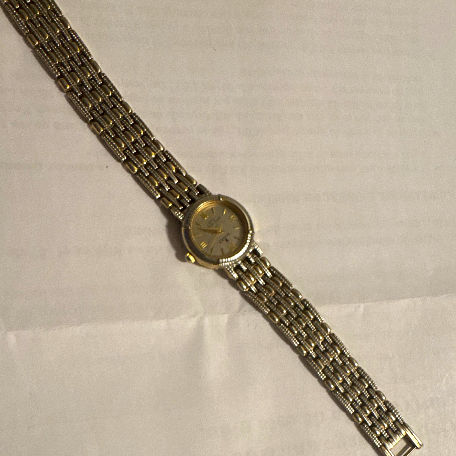 Rolex Women’s Two-Tone Metal Bracelet Analog Wristwatch White Dial Round