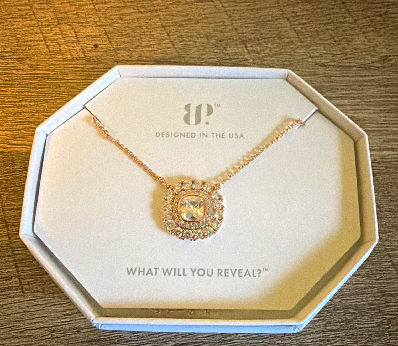 BP OG “What a Stunner” NK44089 CZ on Rose Gold Plating 18″ + Extender