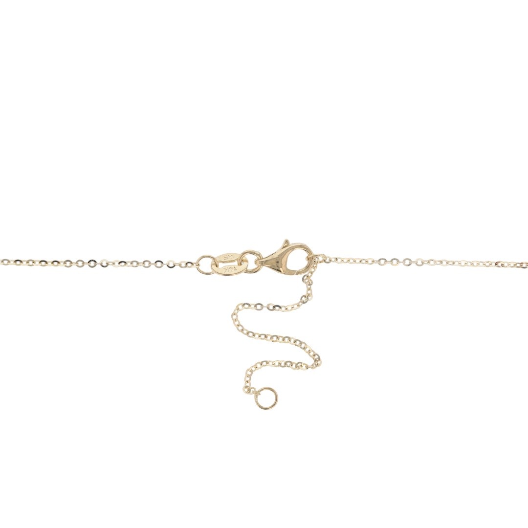 1mm Cable Link Chain 18″ Adjustable Necklace 14k Yellow Gold 1.08 Grams