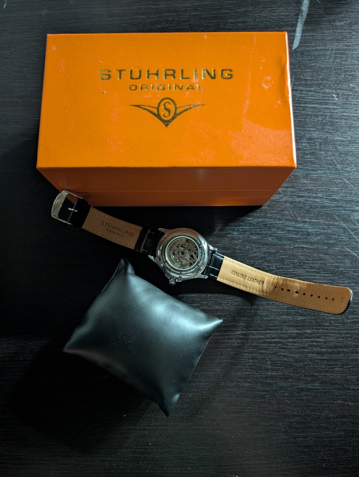 Stuhrling Original Men’s Automatic Skeleton Watch 20 Jewels CAL.ST-90050