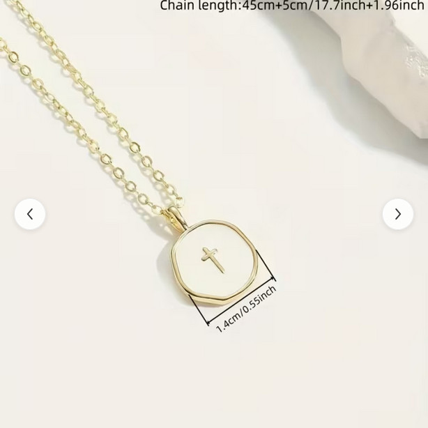 BEAUTIFUL FASHION NECKLACE WITH CROSS NICE SHINE/REFLECTION RELIGIOUS CHRISTIAN