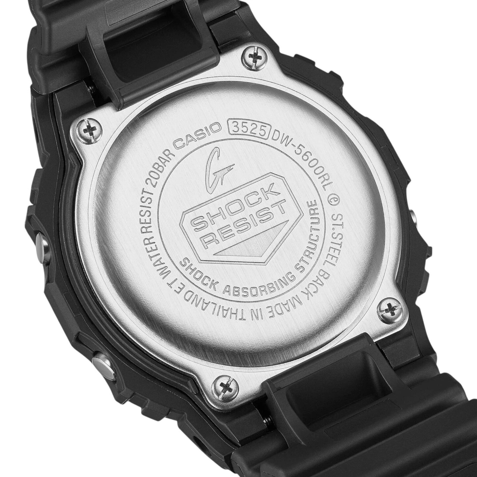 G-Shock Digital Grey Dial Black Resin Band Watch DW5600RL-1DR