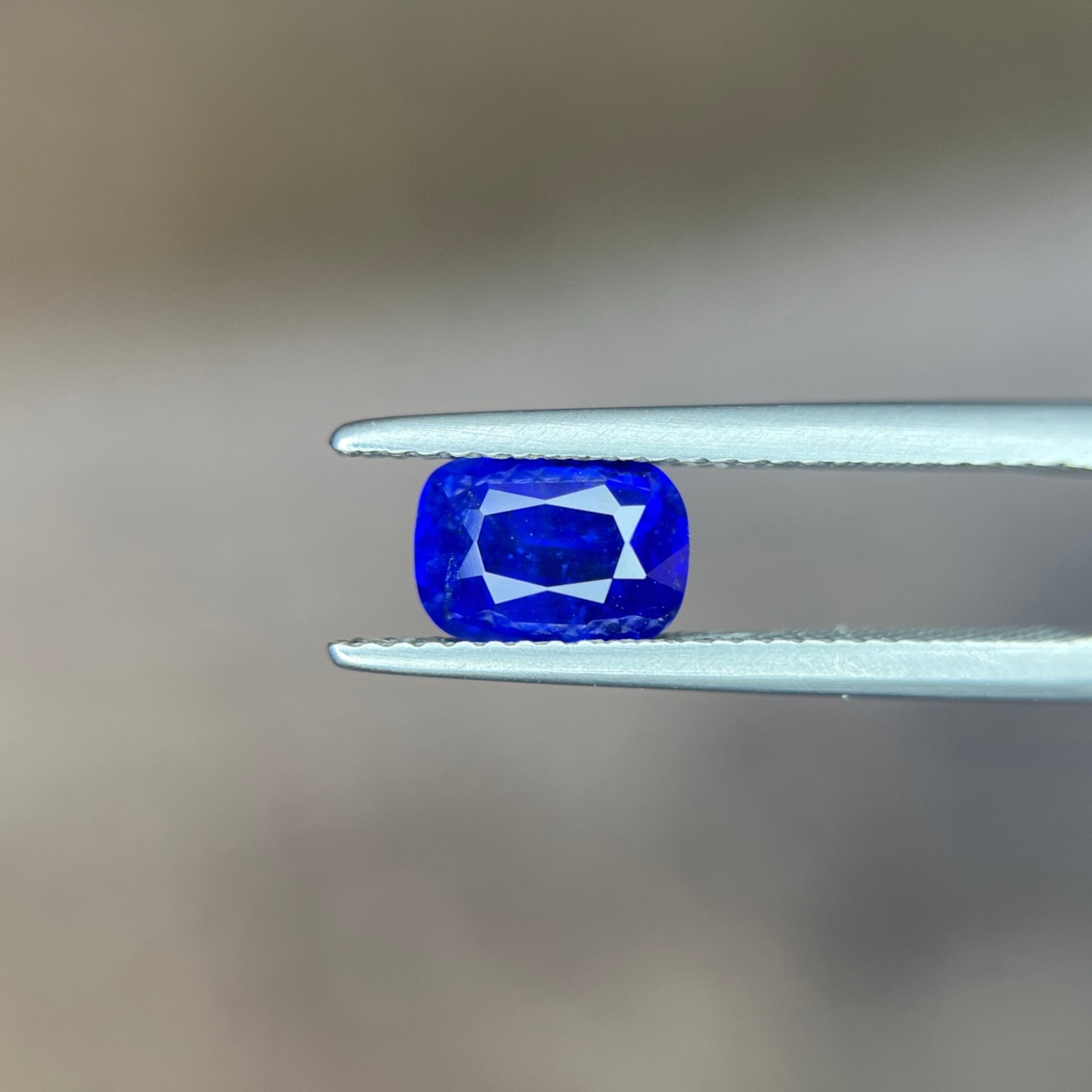 Natural Royal Blue Sapphire 1.75 Carats Normal Heated Cushion Cut from Srilanka