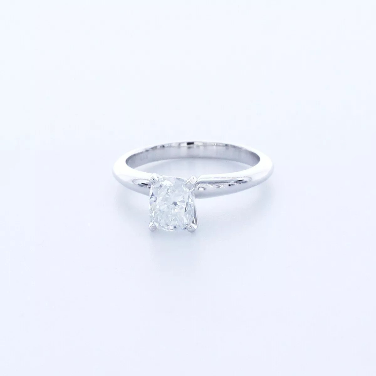 Solitaire Engagement Ring 14K Gold Classic Cushion 1.35 CT Natural Diamond G SI1