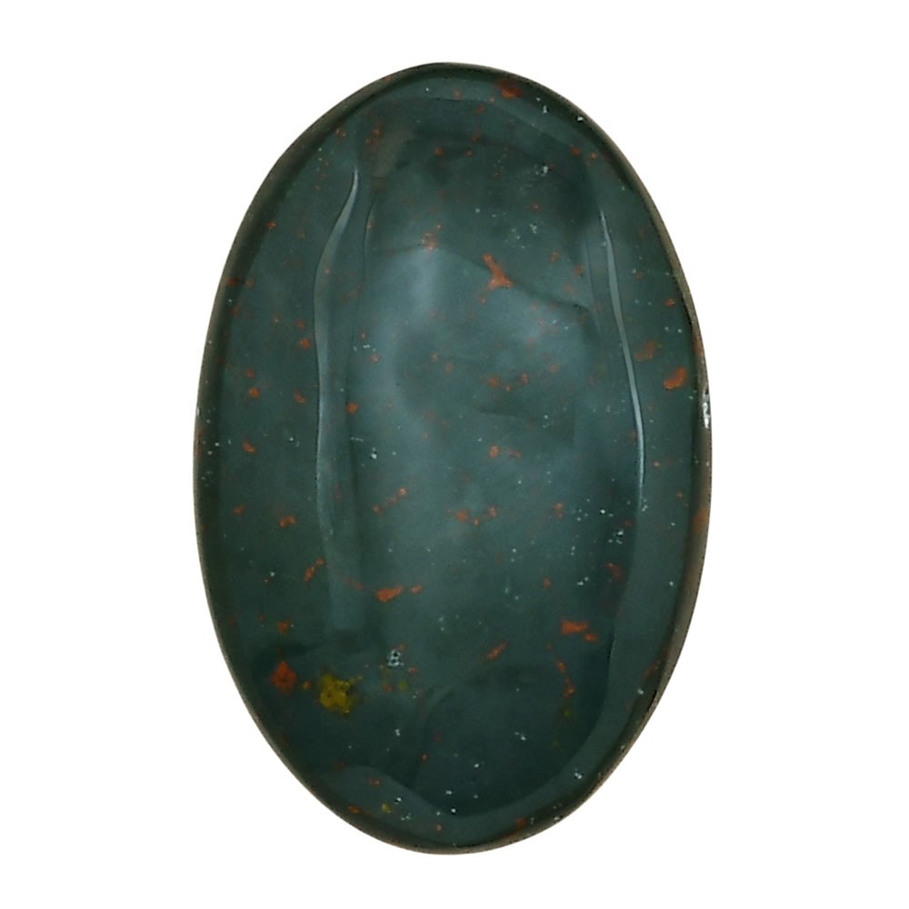 Natural Blood Stone 28.5×18.75×5.5 mm Oval Shape Polished Gemstone LS02147-32