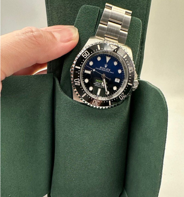 Premium Leather Watch Travel Pouch Service Center Style by Rolex Gift Case New⭐
