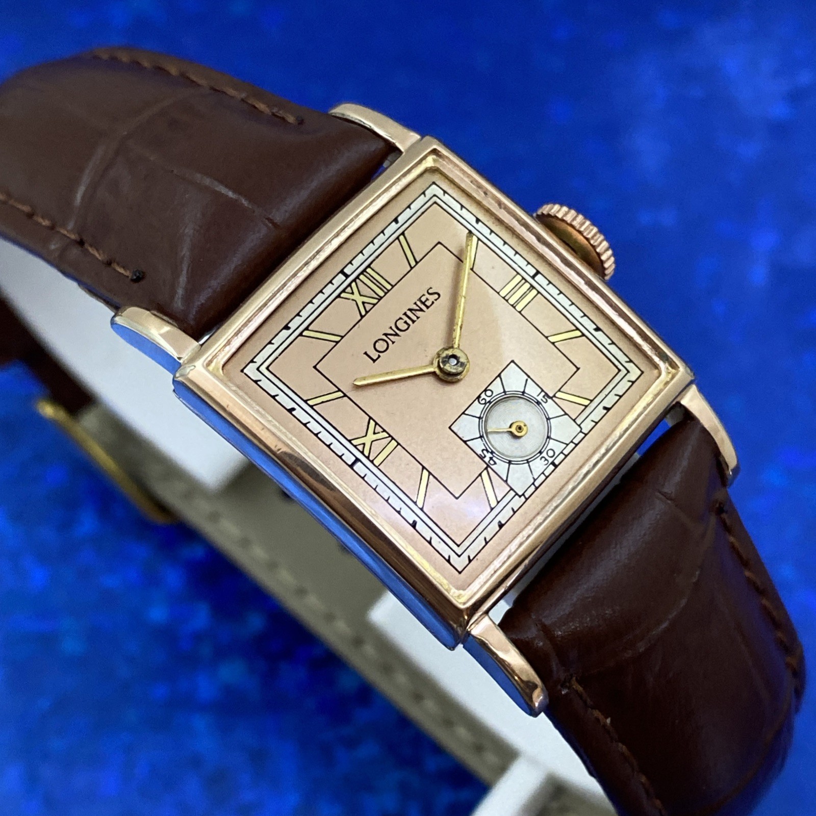 Vintage 1945 Man’s LONGINES Stunning Salmon Dial Fully Serviced 1 Year WARRANTY
