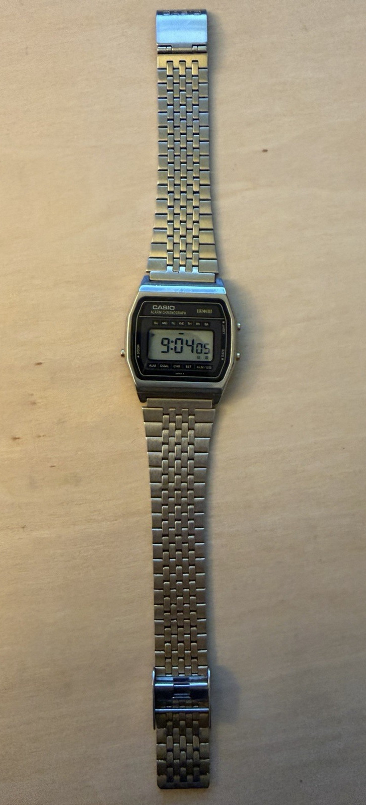 Vintage Casio A661G Module 237 Digital Watch Original Bracelet Runs