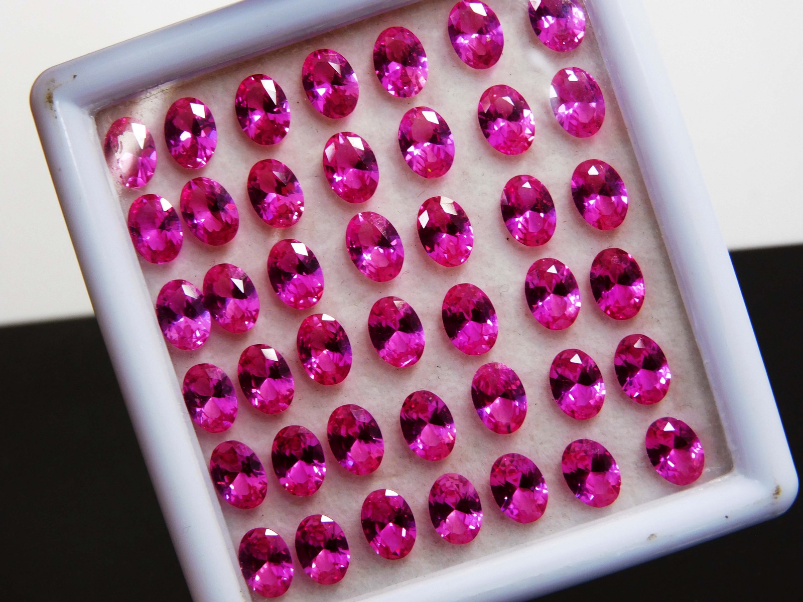 AAA 7×5 MM Natural Ceylon Pink Sapphire Loose Oval Gemstone Cut Lot 10 Pcs