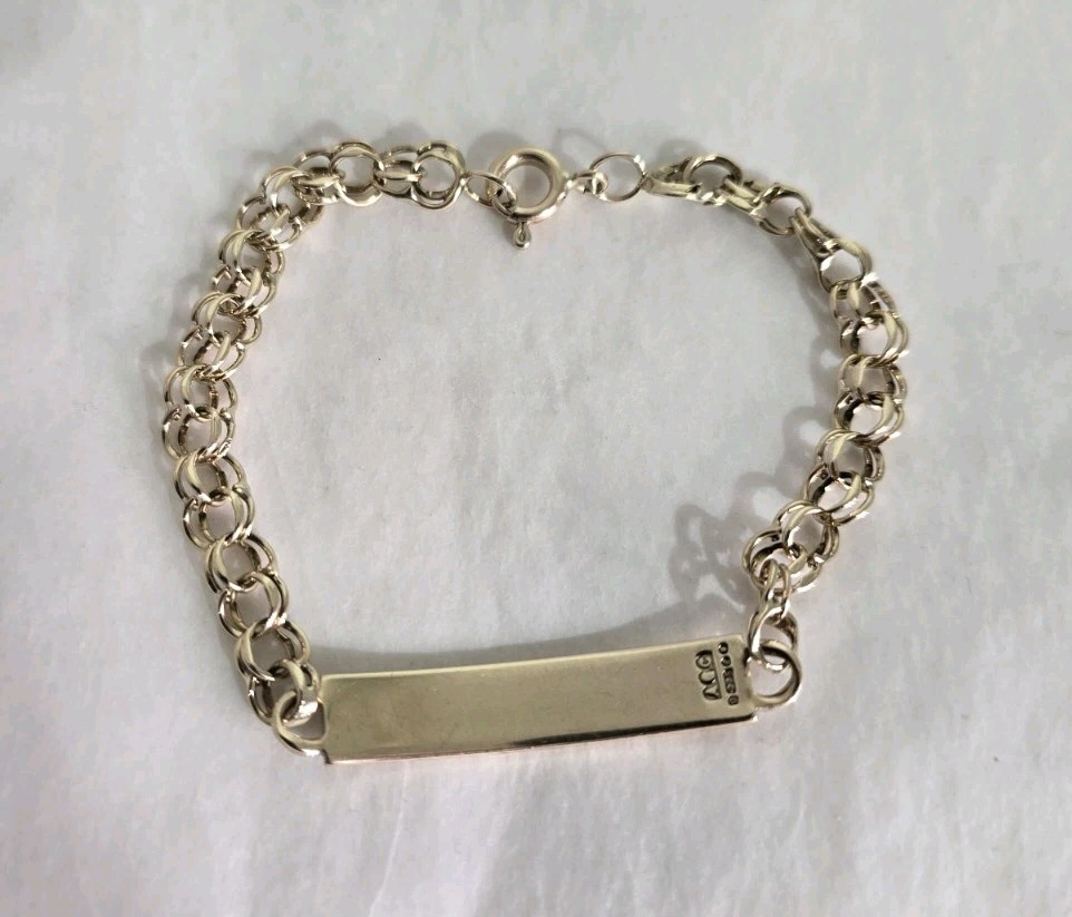 9ct Solid Yellow Gold ID ( Identification ) Bracelet. London 1973. By A G C .