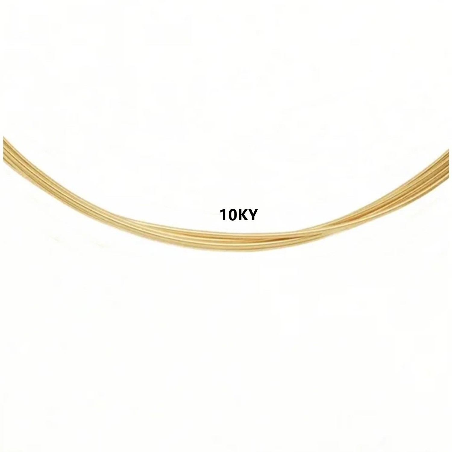 10K Solid Yellow Gold Wire Round Half Hard Standard 18-24 Gauge 6 inch Lengths