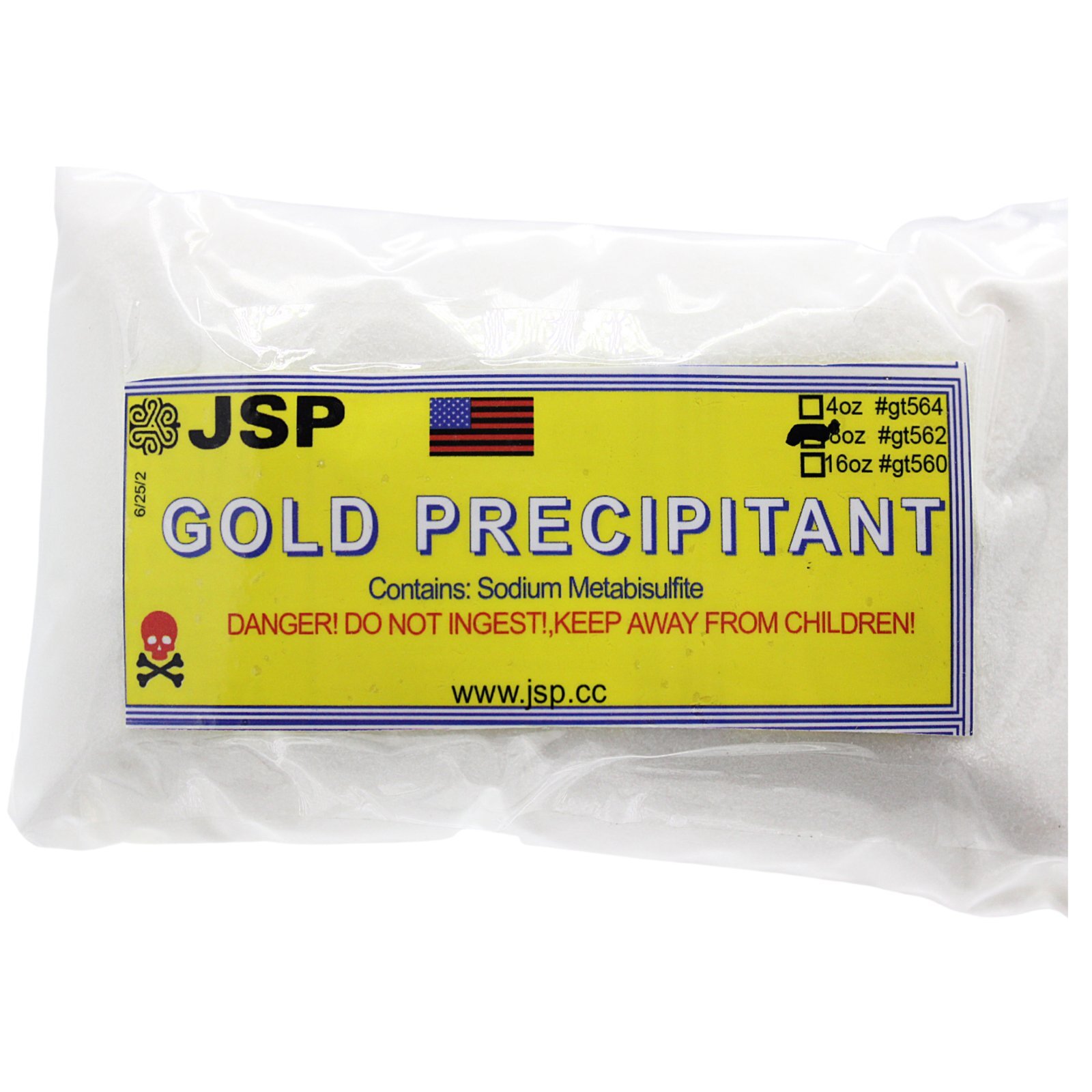 JSP Gold Precipitant 8 oz Refining Test Acid Aqua Regia Metals SMB Pyrosulfite