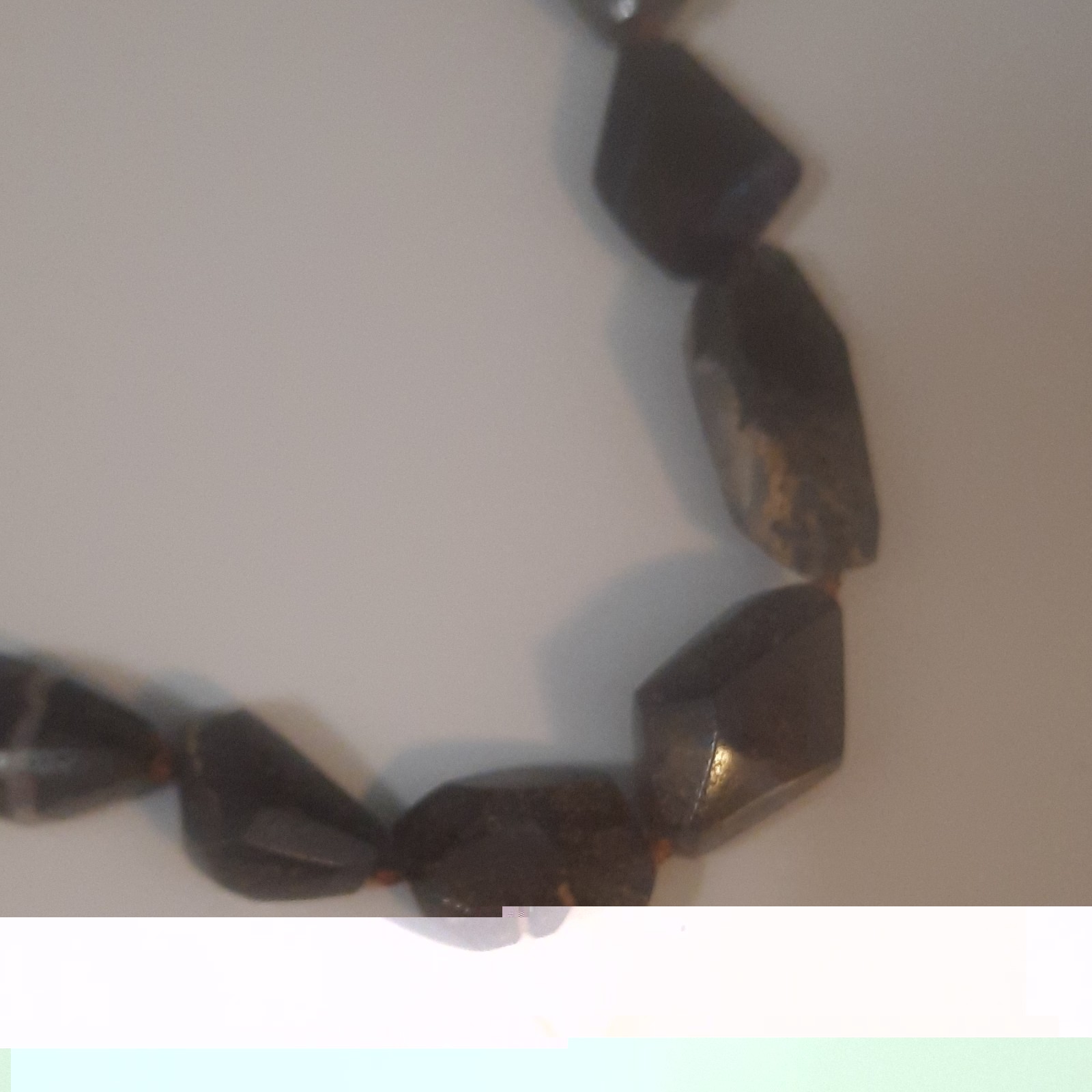Boulder Opal Faceted Opaque Bead Strand 8mm Brown Black Rectangle Nugget