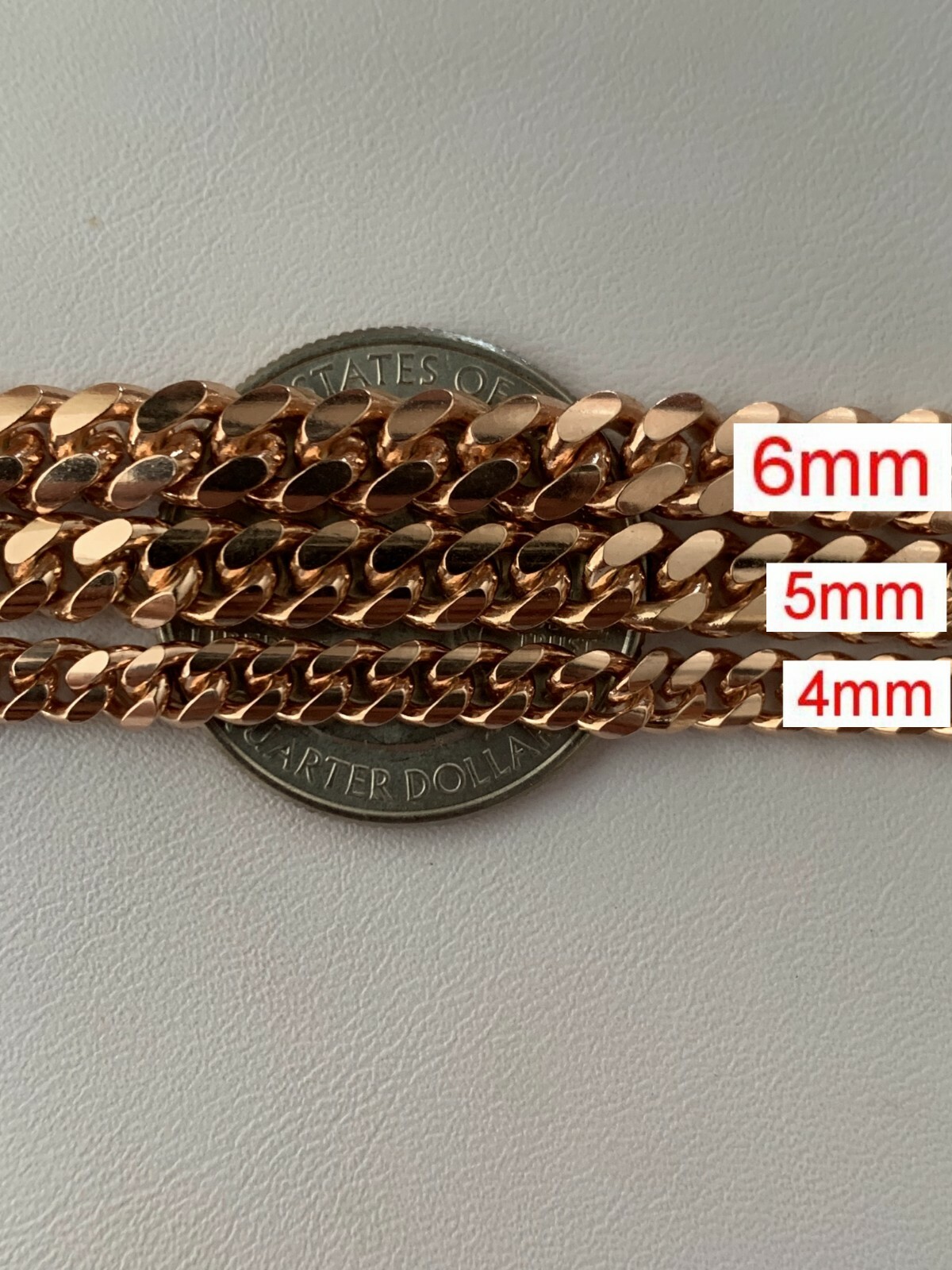 Miami Cuban Link Chain Bracelet 14k Rose Gold Plated Solid 925 Silver Box Lock