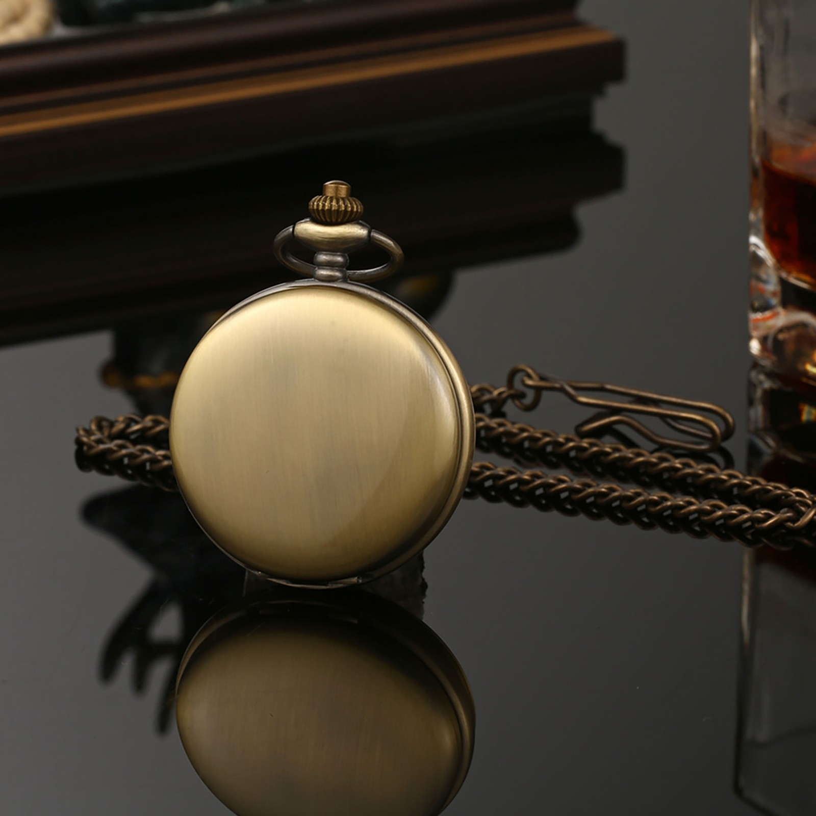 0.7in Dial Thickness Men’s Mechanical Vintage Pocket Watch Ideal Gift Kit