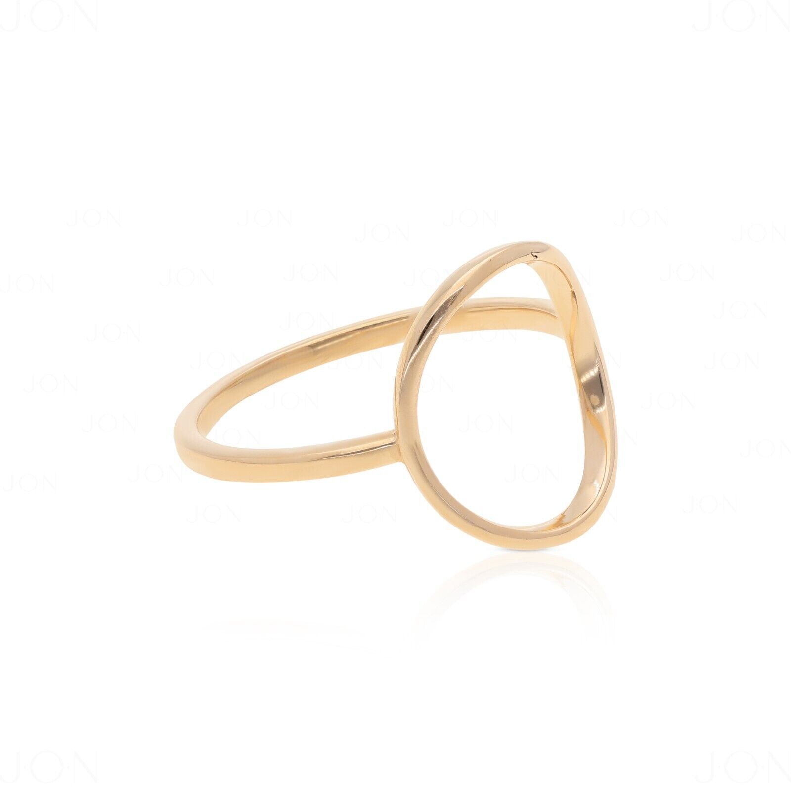 Solid Gold – 1.3 mm Thick Open Circle Ring Size -3 to 8 US