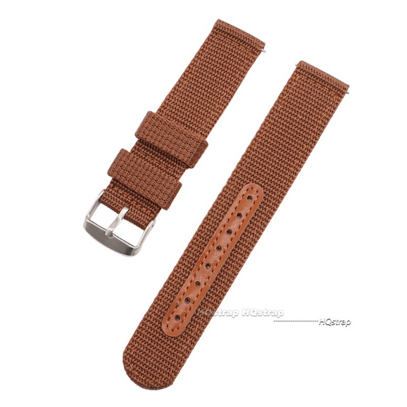 Universal Nylon Leather Watch Strap Quick Release Band 18mm 20mm 22mm 24mm