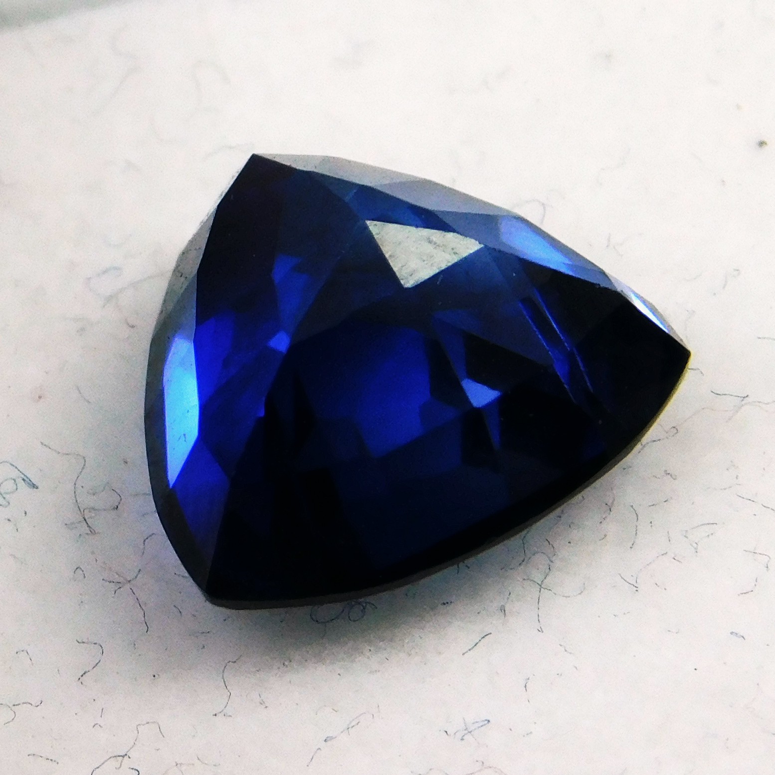 Natural Ceylon Royal Blue Sapphire 6.40 Ct Trillion Cut Certified Loose Gemstone